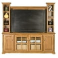 thumbnail image 1 of Eagle Furniture 93562NGMD-93580PLMD Oak Ridge 80 in. Entertainment Console & Hutch, Medium Oak, 1 of 1