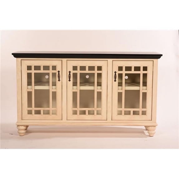 Eagle Furniture VN371865BKHG 65 in. Havana Gold Vintage Entertainment Console, Antique Black