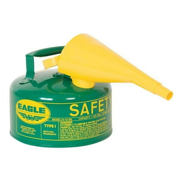 Eagle Mfg Type I Safety Can, Steel, Green UI10FSG