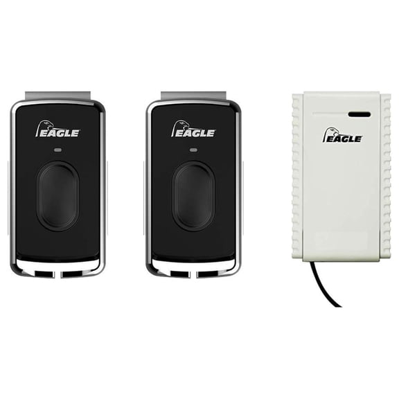 Eagle GateTwo EG642 Single Button with One EG650 Long Range Receiver can be Used for All Eagle Operators and Most Other Brands Frequency 433.92MHz