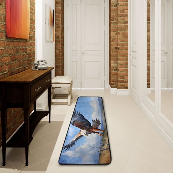 Eagle Grass and Sky Runner Rug Ares Rug Non-Slip Laundry Rug 7224 inch Soft Washable for Bedroom Bathroom Kitchen Living Room
