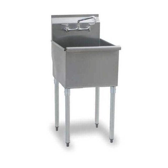 Eagle Group Utility Sink,25"x19.375"x39.5",Silver 2118-1-16/4-IF