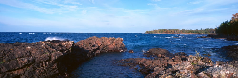 Eagle Harbor Lake Superior Michigan Canvas Art - Panoramic Images (27 x 9)