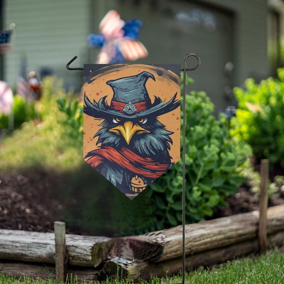 Eagle Hat Circle Garden Flag 18" x 12.5" Double Sided Yard Lawn Outdoor Decor Small Yard Flags