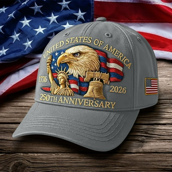 Eagle Hat,Womens Hats Baseball Caps,250 Year American Anniversary Hat,United States 250th Anniversary Hat Bald Printed Patriotic Baseball Cap For Men Women Multi,America 250 Tribute(Grey)