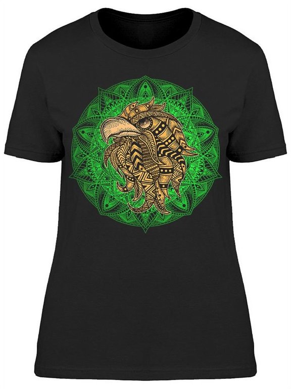 Eagle Head Pattern Art T-Shirt Women -Image by Shutterstock, Female Small