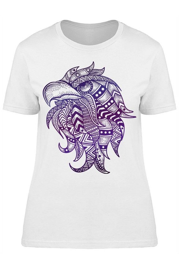 Eagle Head Pattern T-Shirt Women -Image by Shutterstock, Female x-Large