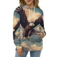 thumbnail image 1 of Eagle Hoodies Classic Oversized Pullover Hoodie Female Long Sleeve Pretty Graphic Casual Hooded Sweatshirts, 1 of 5