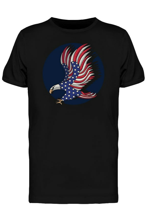 Eagle In American Flag T-Shirt Men -Image by Shutterstock, Male 3X-Large