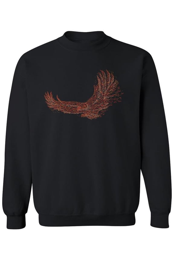 Eagle In Flames Style Sweatshirt Men -Image by Shutterstock, Male Medium