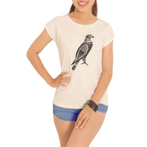 Eagle In Graphic Style Print 100% Cotton Casual Wear T-shirt Plus Size WTS_02 S