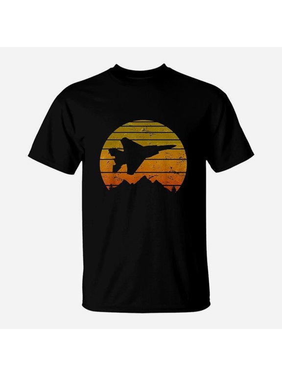 Eagle Jet Fighter Sunrise Retro Pilot TShirt