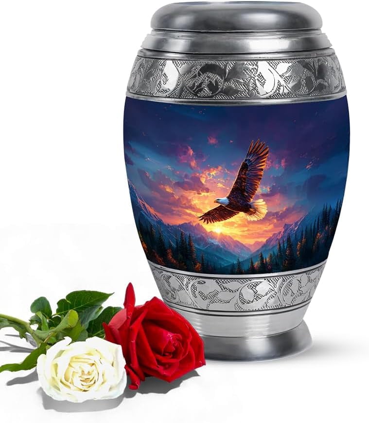 Eagle Keepsake Mini Urns For Human Ashes, Cremation Urns For Ash Adult, Small Funeral Keepsake Urn For Ashes, Memorial Burial Urn For Ash For Women, (Size: 3 Inch, Set Of 1)