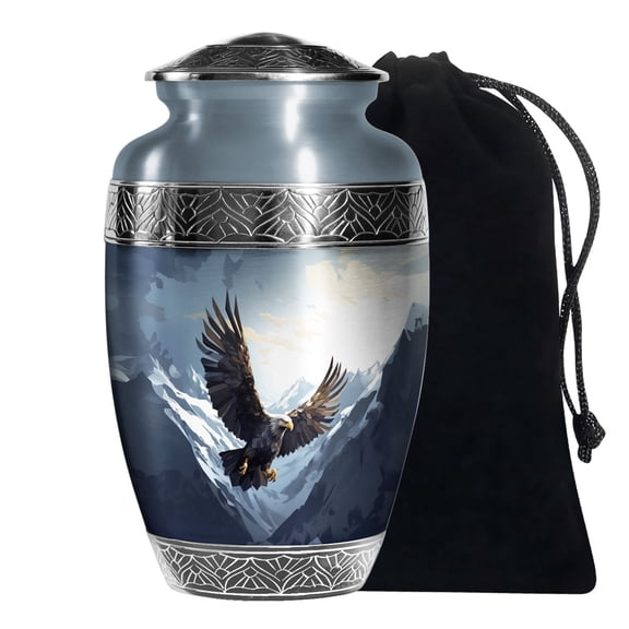 Eagle Large Urns For Human Ashes Male & Female Funeral Urn For Adult 10 Inch