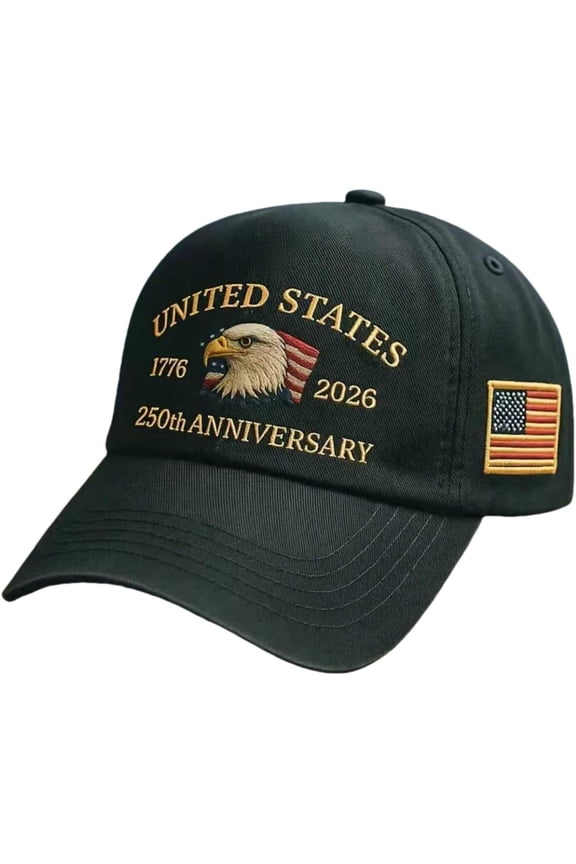 Eagle & Liberty,United States 250th Anniversary Hat,250th Anniversary USA Hat,Bald Eagle Embroidery Patriotic Baseball Cap