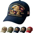 thumbnail image 1 of Eagle & Liberty – United States 250th Anniversary Hat, Adjustable Cotton Printed Patriotic Baseball Cap for Men Women, 1 of 6