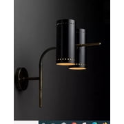 Eagle Light 2-Light Adjustable Handmade Mid Century Antique Brass Indoor Wall Sconce with Bowl Shade
