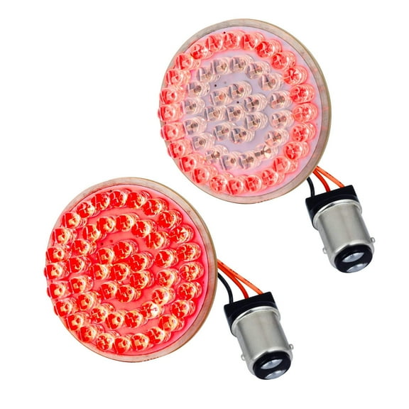 Eagle Lights 2" Bullet Style Rear LED Turn and Stop Signal Kit for Harley Davidson - (Bikes w/o Rear Center Tail Light) - (2) Rear Turn Signals