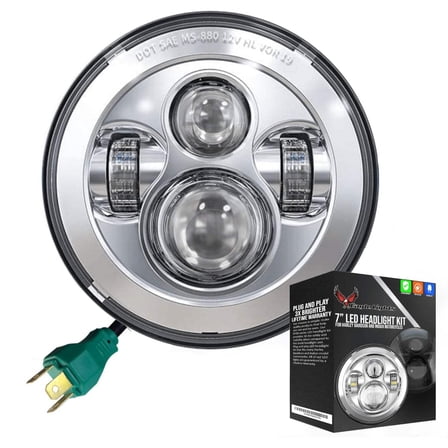 Eagle Lights 7" Round LED Headlight kit for Street Glide, Electra Glide and Harley Davidson Models with Radios