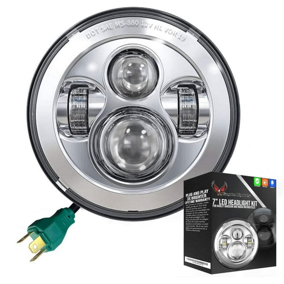 Eagle Lights 7" Round LED Headlight kit for Street Glide, Electra Glide and Harley Davidson Models with Radios