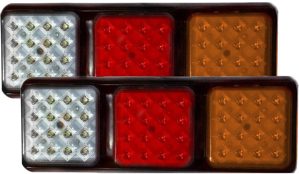 Compact Red and Amber Acrylic LED Rear Lamp Modules