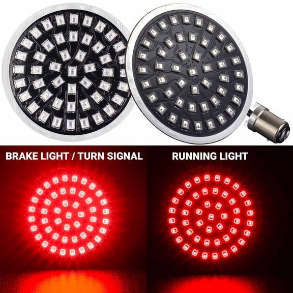 Eagle Lights Midnight Edition Rear LED Turn Signals, Running Lights and Strobing Brake Lights for Harley-Davidson® Motorcycle