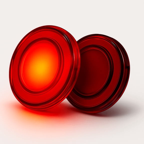 Eagle Lights HALOS 2" Rear LED Turn Signals for Harley-Davidson® Motorcycles - 1157 Base / Red Lens