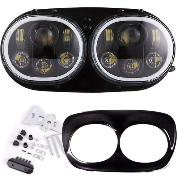 Eagle Lights Road Glide 1998 - 2013 LED Headlight w/Full Halo Ring- Harley Davidson