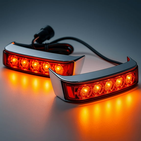 Eagle Lights Saddle-Lights Chrome Saddle Bag LED Lights for 2014 to Current Harley Davidson Touring Models