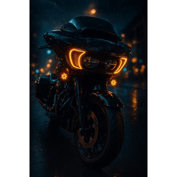 Eagle Lights Vent Insert HALOS LED Running Lights and Turn Signals for Harley-Davidson® Road Glide Motorcycles