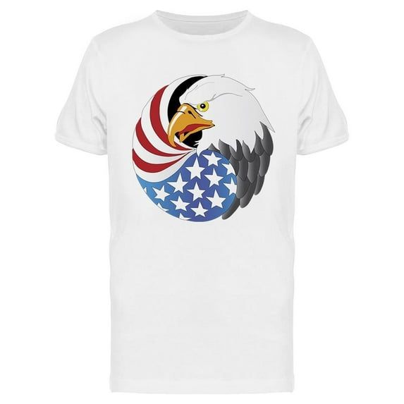 Eagle Like A American Flag T-Shirt Men -Image by Shutterstock, Male Large