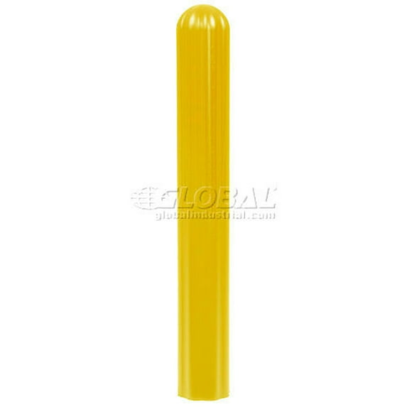 Ribbed Bollard Post Sleeve 6" Yellow, Eagle,1730-YL