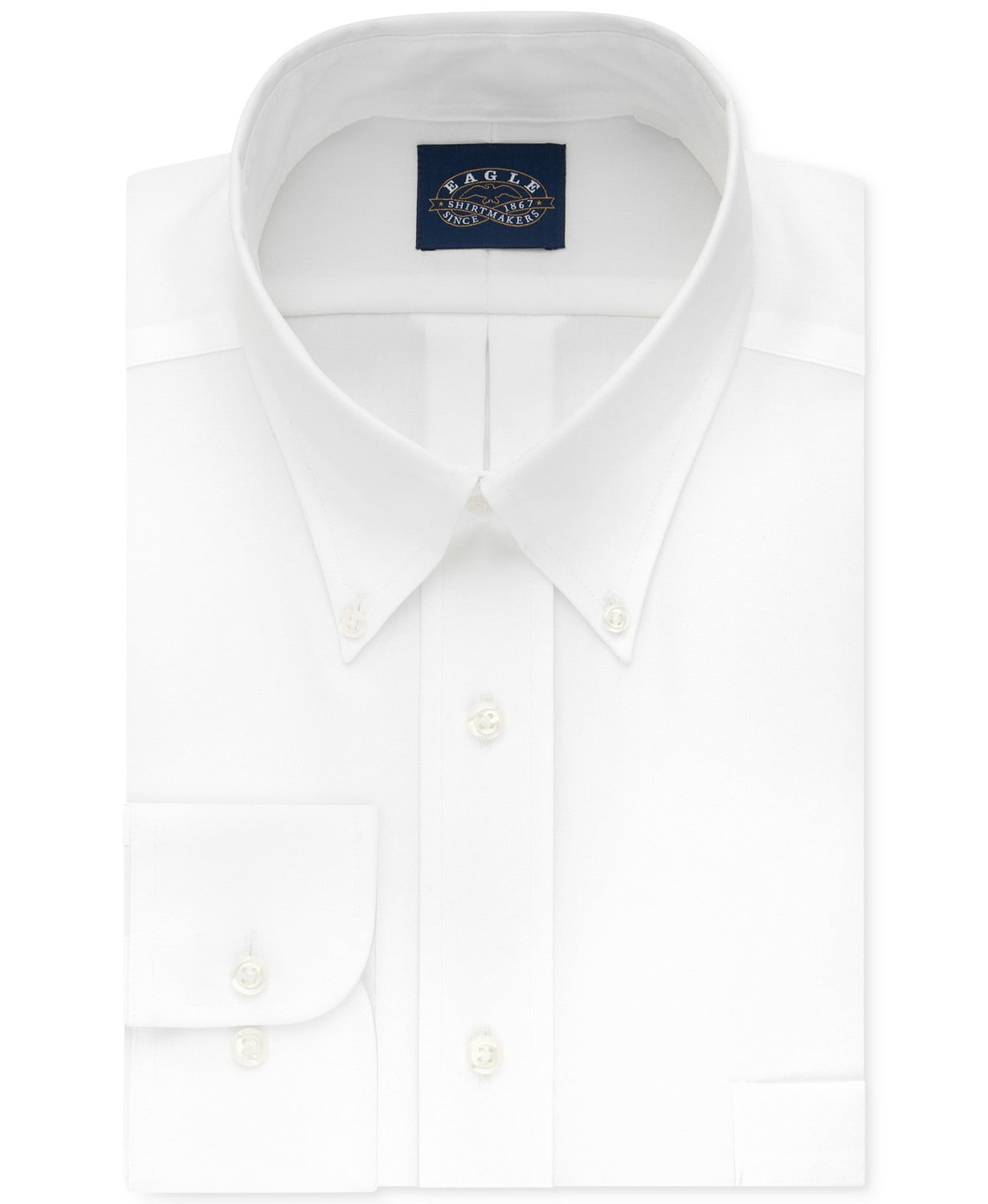Mens white top dress shirts walmart