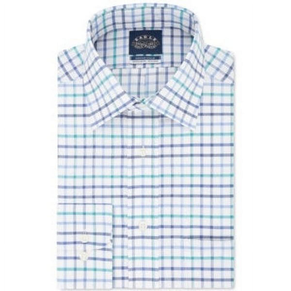 Eagle Mens Classic/Regular-Fit Non-Iron Flex Collar Check Dress Shirt, Size  XL: 17 32/33/Medieval