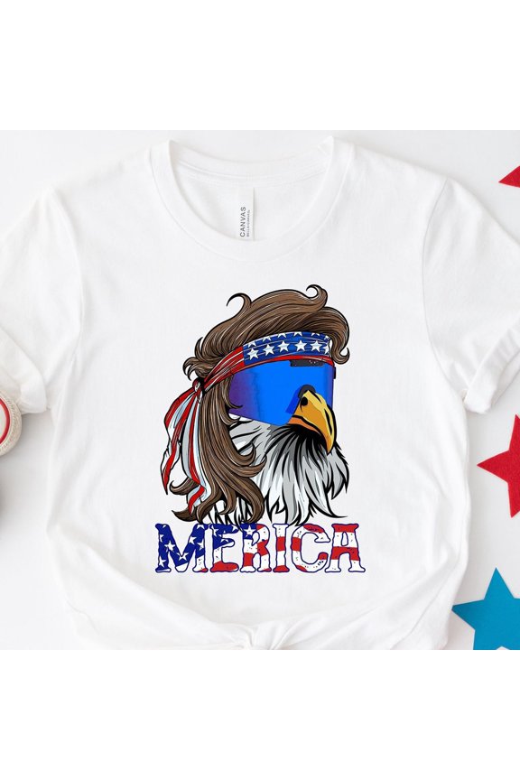 Eagle Merica Shirt, Merica Mullet Eagle Shirt, American Eagle, American Flag, 4Th Of July Shirt, Independence Day Tee, Shirt For 4Th Of July Unisex S-5XL Hot Trending Shirt, Vintage Birthday Gift