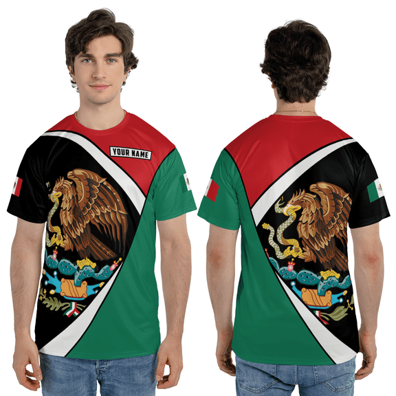 Eagle Mexico Eagle 3D T-Shirt, Patriotic Mexico Proud Mexican 3D Tee, Bold Mexico Patriot Graphic Tee