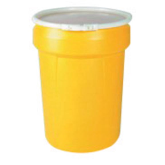 Eagle 30 Gallon Yellow HDPE Open Head Containment Labpack With Plastic Lever-Lock Ring