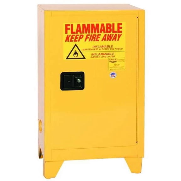 Eagle Mfg Flammable Liquid Safety Cabinet,Yellow 1925XLEGS