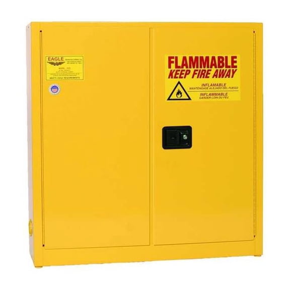 Eagle Mfg HazmatStorageCabinet,Yellow,Steel 1976X