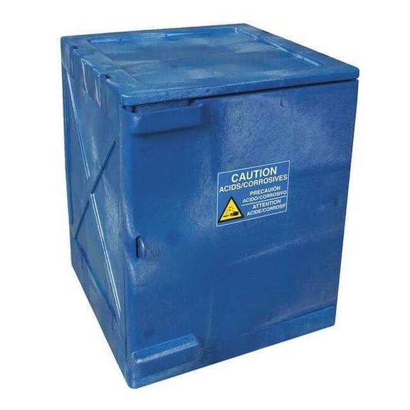 Hazardous Material Storage Cabinet, 4 gal, 2 Shelves, Polyethylene, 18 in W x 22 in H x 18 in D
