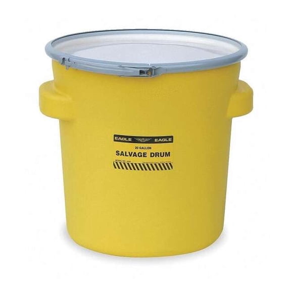Eagle Mfg 258-1654 60308 20 Gal. Salvage Drum with Lid & Metal Ring