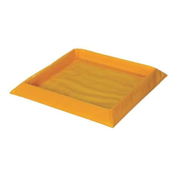 Eagle Mfg Spill Tray, Yellow, Rectangle, 15 gal T8102