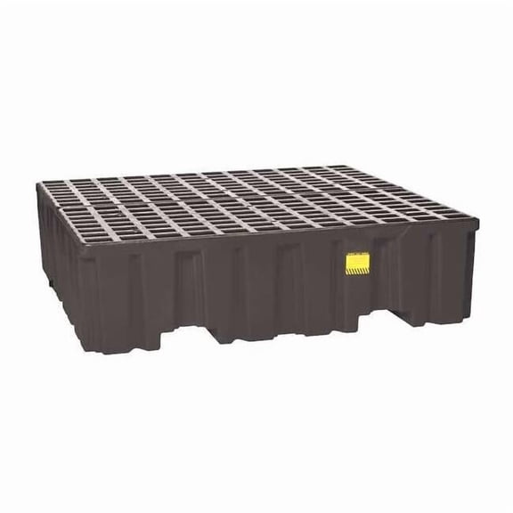 Spill Pallet, 132 gal Spill Capacity, 4 Drums, 8,000 lb Load Capacity, Polyethylene 1640B