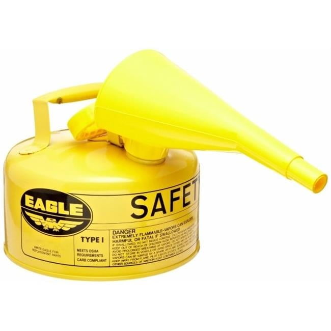 Eagle Mfg Type I Safety Can,1 gal.,Yellow,10In UI10FSY