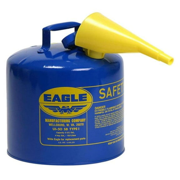 Eagle Mfg Type I Safety Can, Steel, Blue UI50FSB