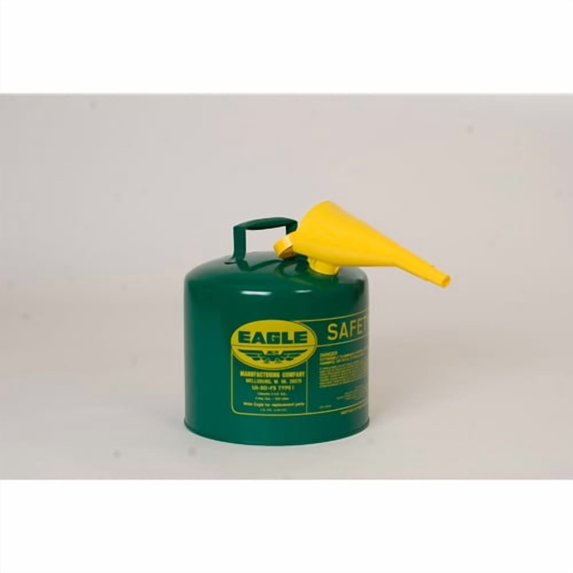 Eagle UI-50-SG Green Type 1 24-Ga Deep-Drawn Galvanized Steel Metal Safety Can