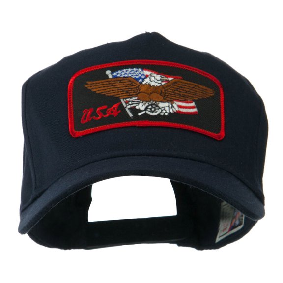 Eagle Military Large Embroidered Patch Cap - USA OSFM