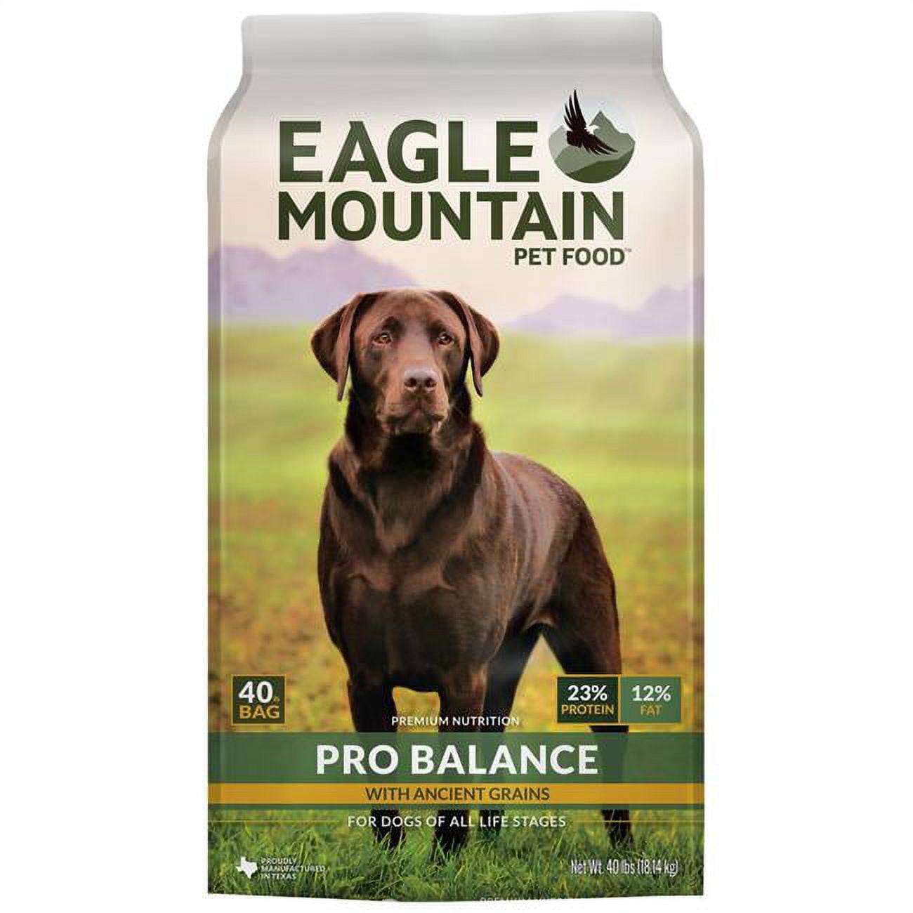 Eagle Mountain 899944446001 40 lbs Pro Balance with Ancient Grains Dog Food