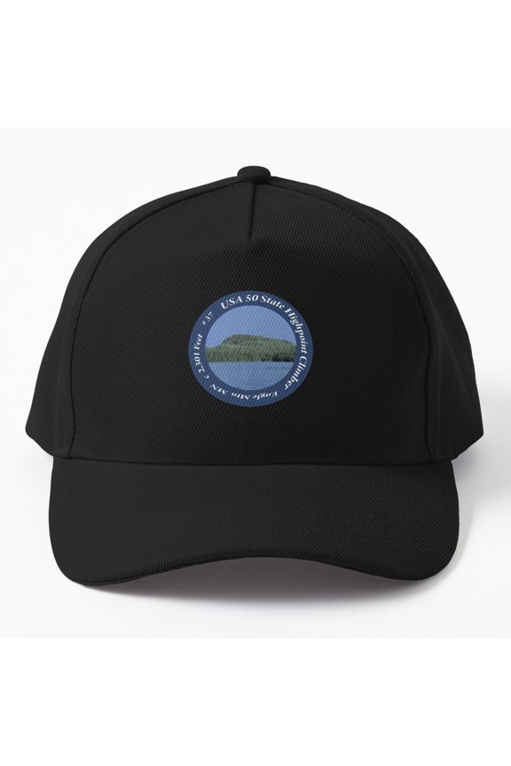 Eagle Mountain Minnesota Baseball Hat, 37 of 50 States Highpoint Climber Design, Classic Cap