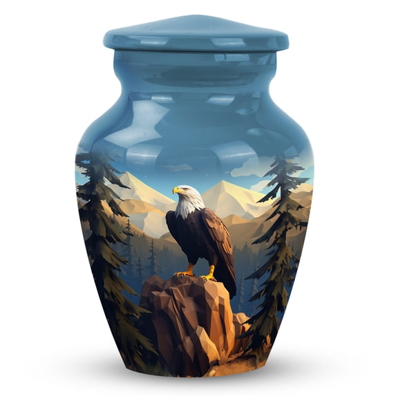 Eagle In Mountains Small Keepsake Urns For Human Ashes - Mini Cremation Urns For Ashes - Little Keepsake Urns For Adult Ashes Women & Men - Memorial Small Ashes Urn (Size- 3Inch)
